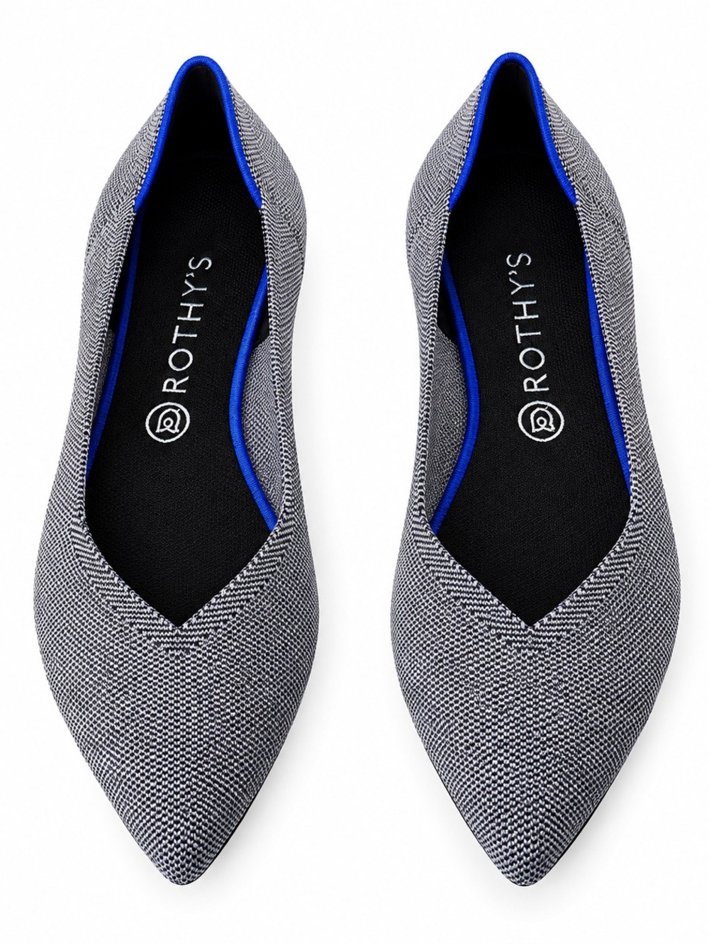 Rothy’s The Point Heather Gray Pointed Toe Flats US Women Size 11.5